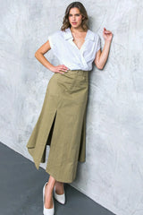 COMPLETE CRUSH TWILL MIDI SKIRT - Flying Tomato - Flyclothing LLC