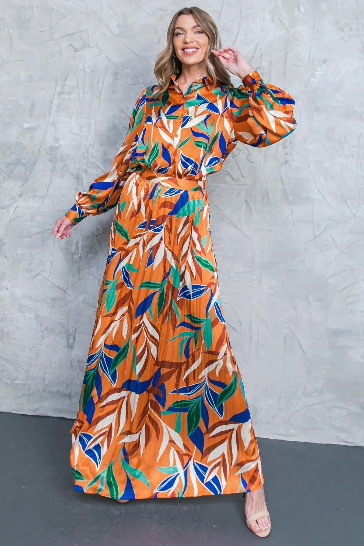 FEELS LIKE FALL WOVEN MAXI SKIRT - Flying Tomato - Flyclothing LLC