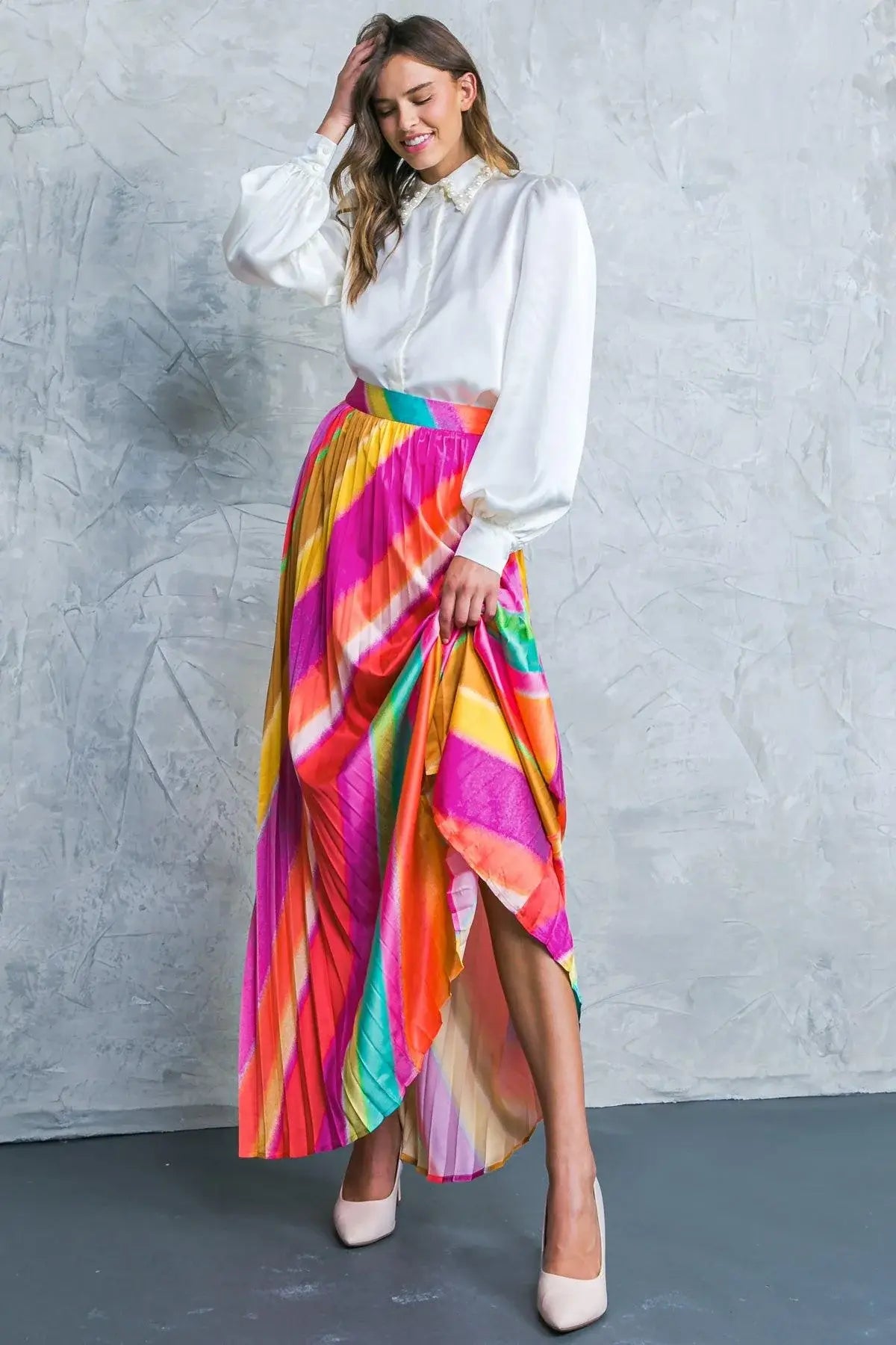 DRAMATIC DREAMS WOVEN SKIRT - Flying Tomato - Flyclothing LLC