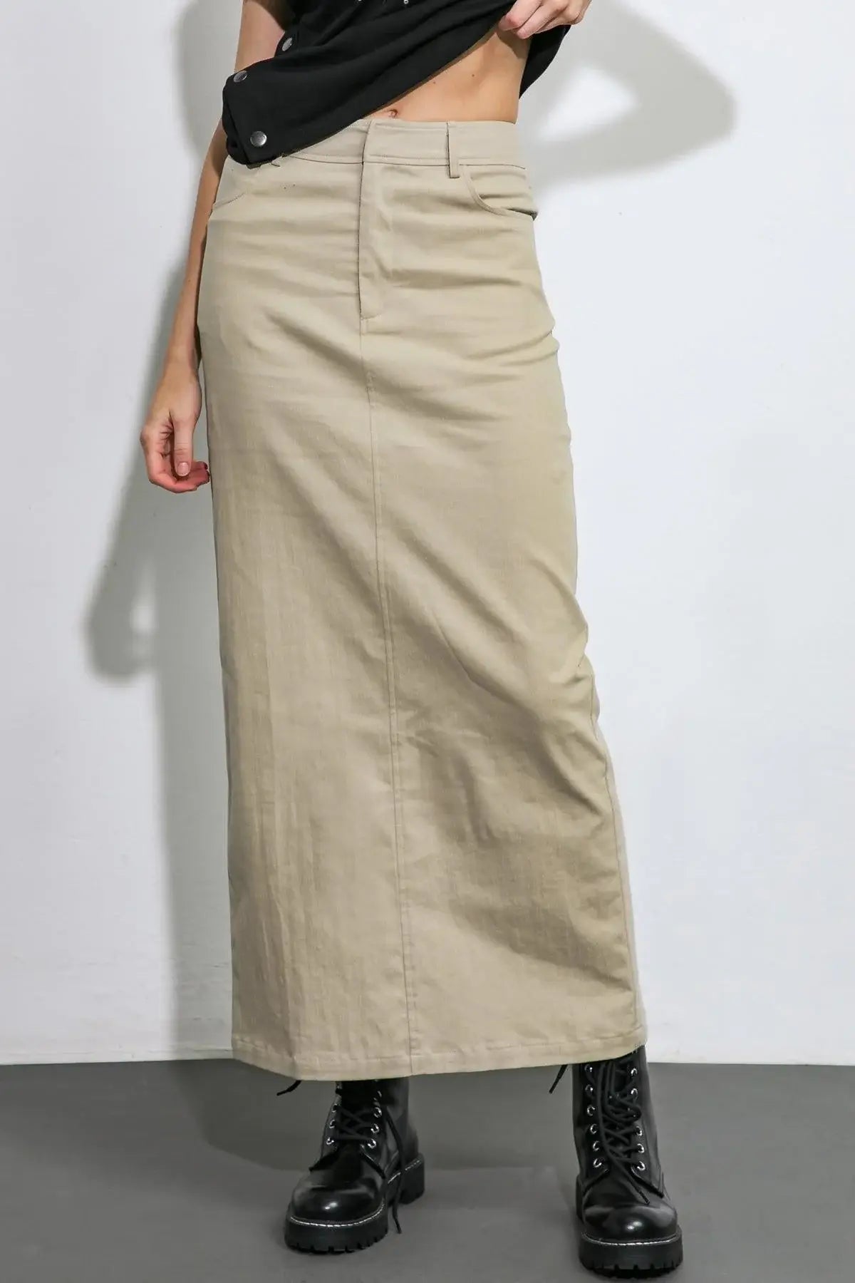 MY LOVE MINE ALL MINE WOVEN MIDI SKIRT - Flying Tomato - Flyclothing LLC