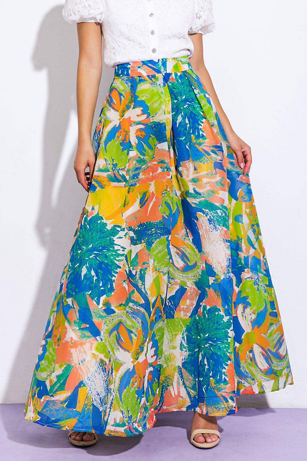COASTAL CHIC WOVEN MAXI SKIRT - Flying Tomato - Flyclothing LLC