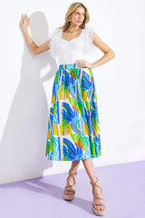 ARE WE THERE YET WOVEN MIDI SKIRT - Flying Tomato - Flyclothing LLC