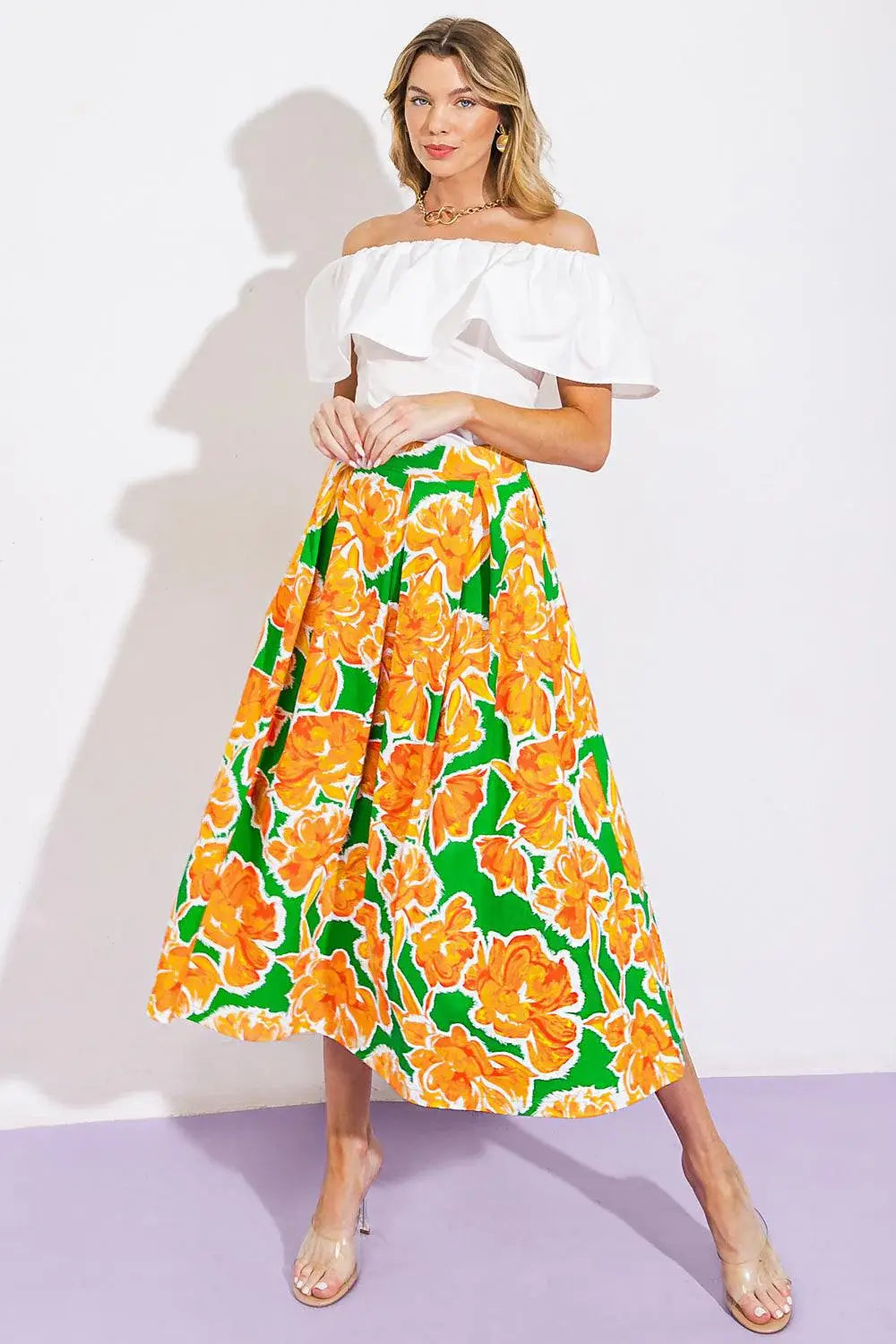 LIVE YOUR TRUTH WOVEN SKIRT - Flying Tomato - Flyclothing LLC