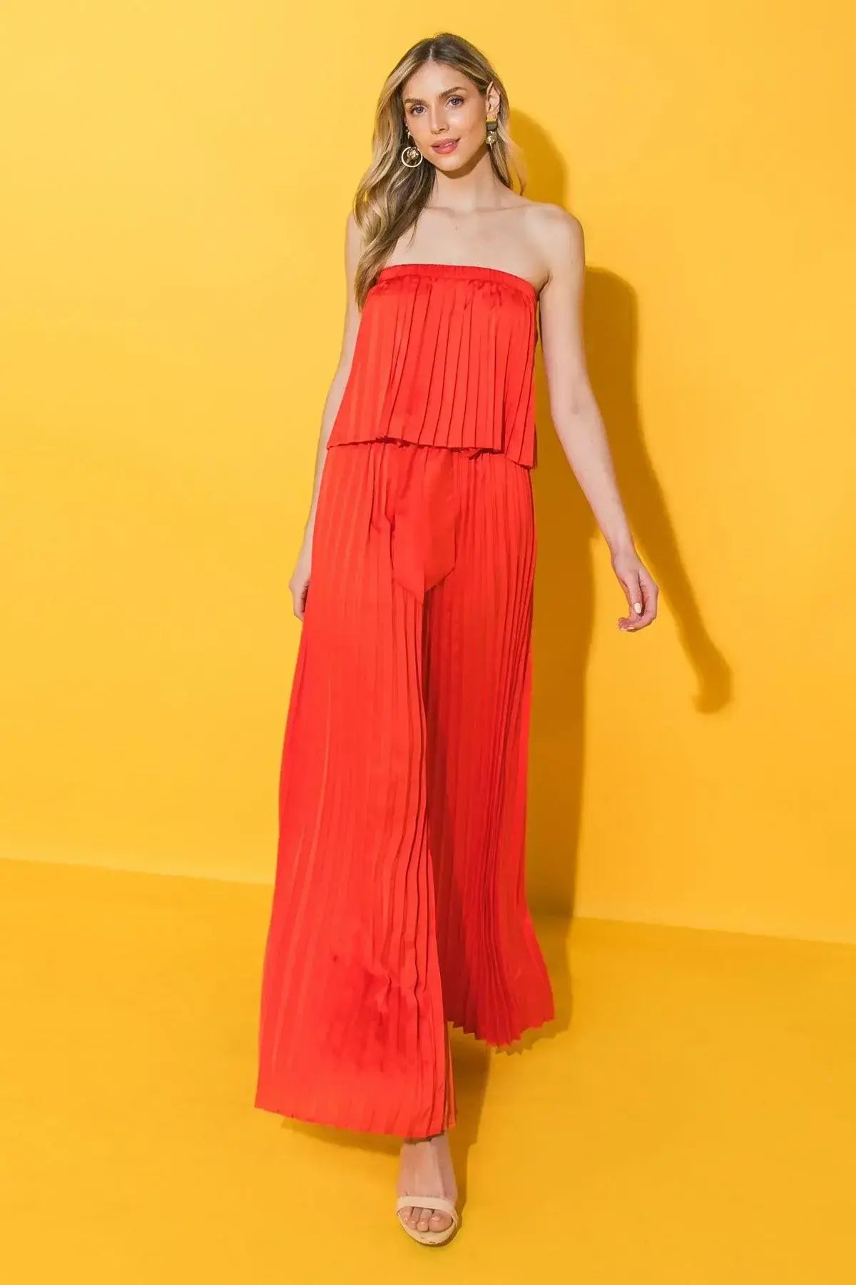 MY RED TOMATO WOVEN JUMPSUIT - Flying Tomato - Flyclothing LLC