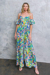 UNSEEN BEAUTY FLORAL WOVEN JUMPSUIT - Flying Tomato - Flyclothing LLC