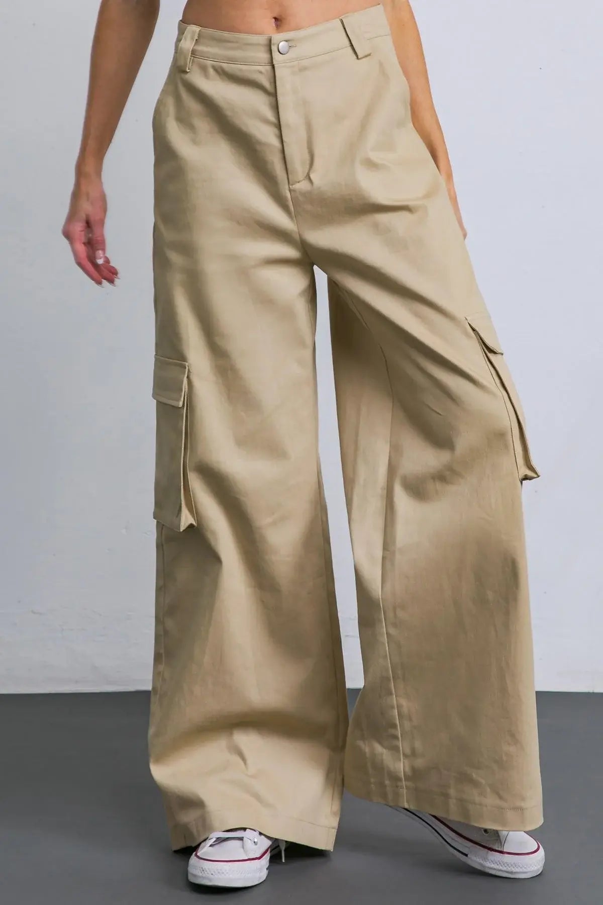 ADORABLE POSH WOVEN CARGO PANTS - Flying Tomato - Flyclothing LLC