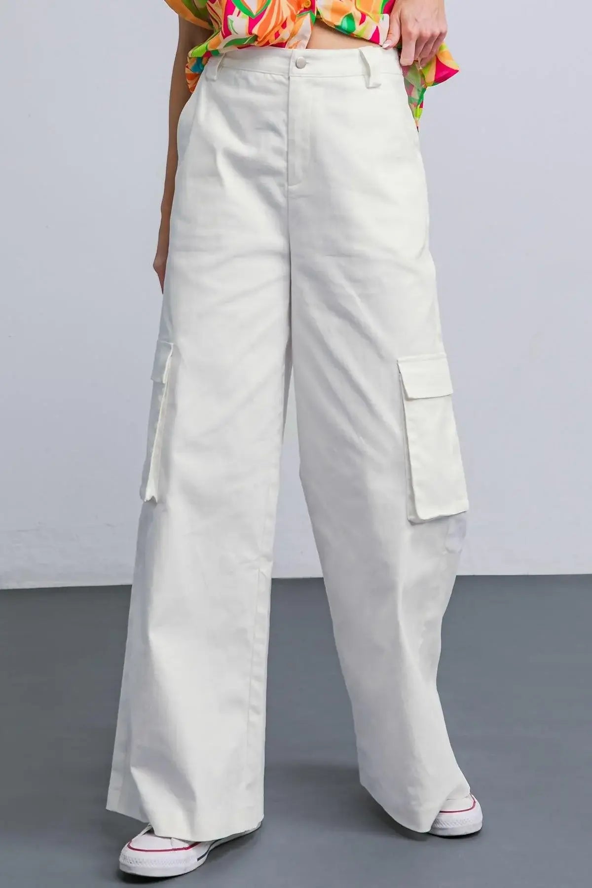 ADORABLE POSH WOVEN CARGO PANTS - Flying Tomato - Flyclothing LLC