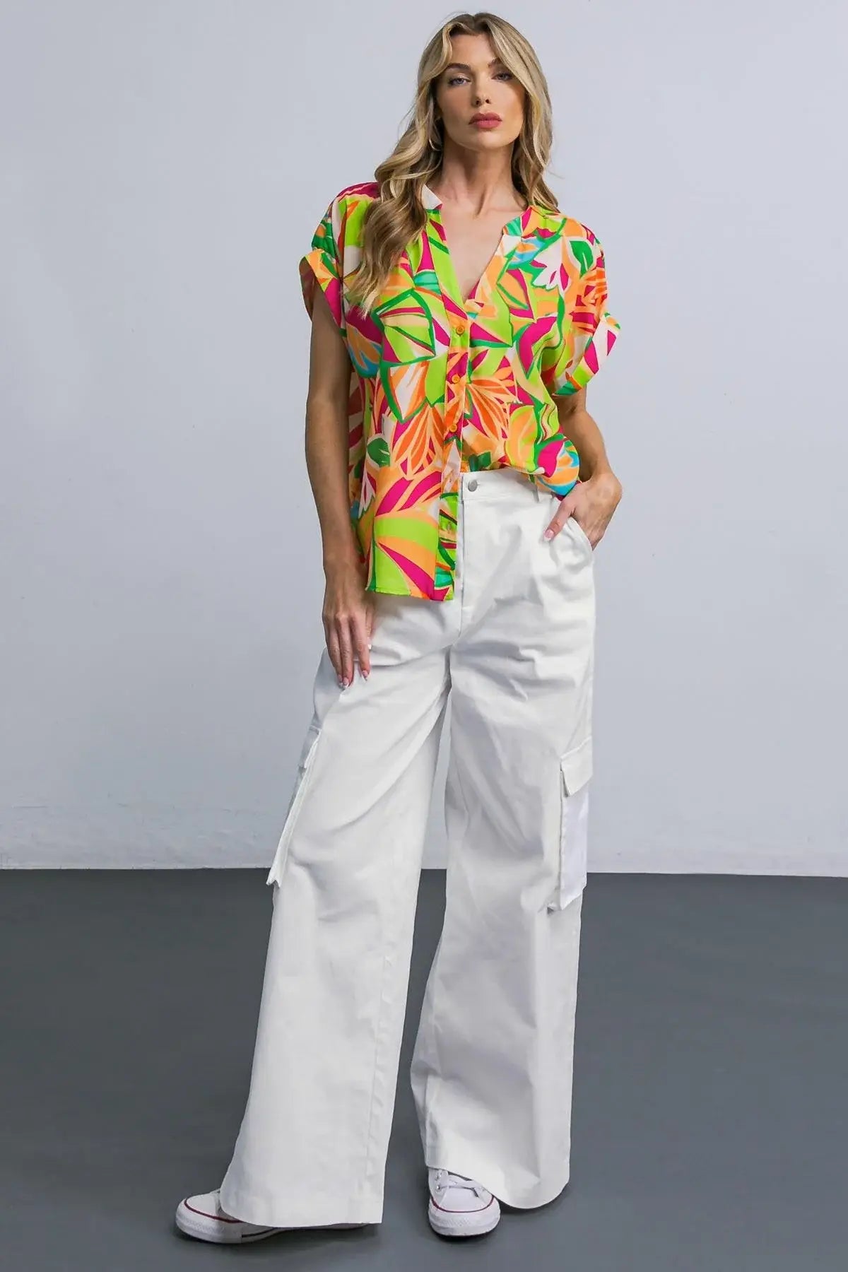 ADORABLE POSH WOVEN CARGO PANTS - Flying Tomato - Flyclothing LLC