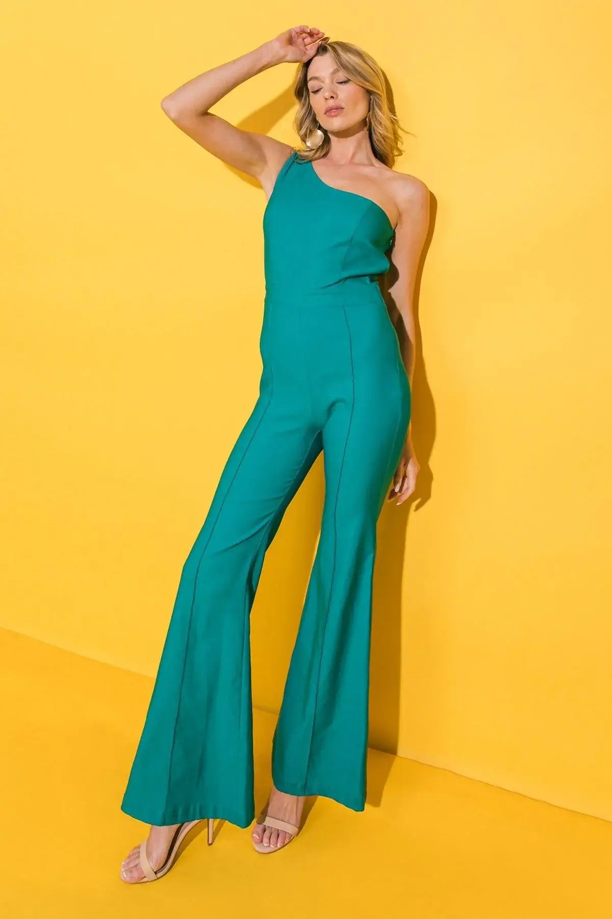 VIVID PASSION SOLID JUMPSUIT - Flying Tomato - Flyclothing LLC