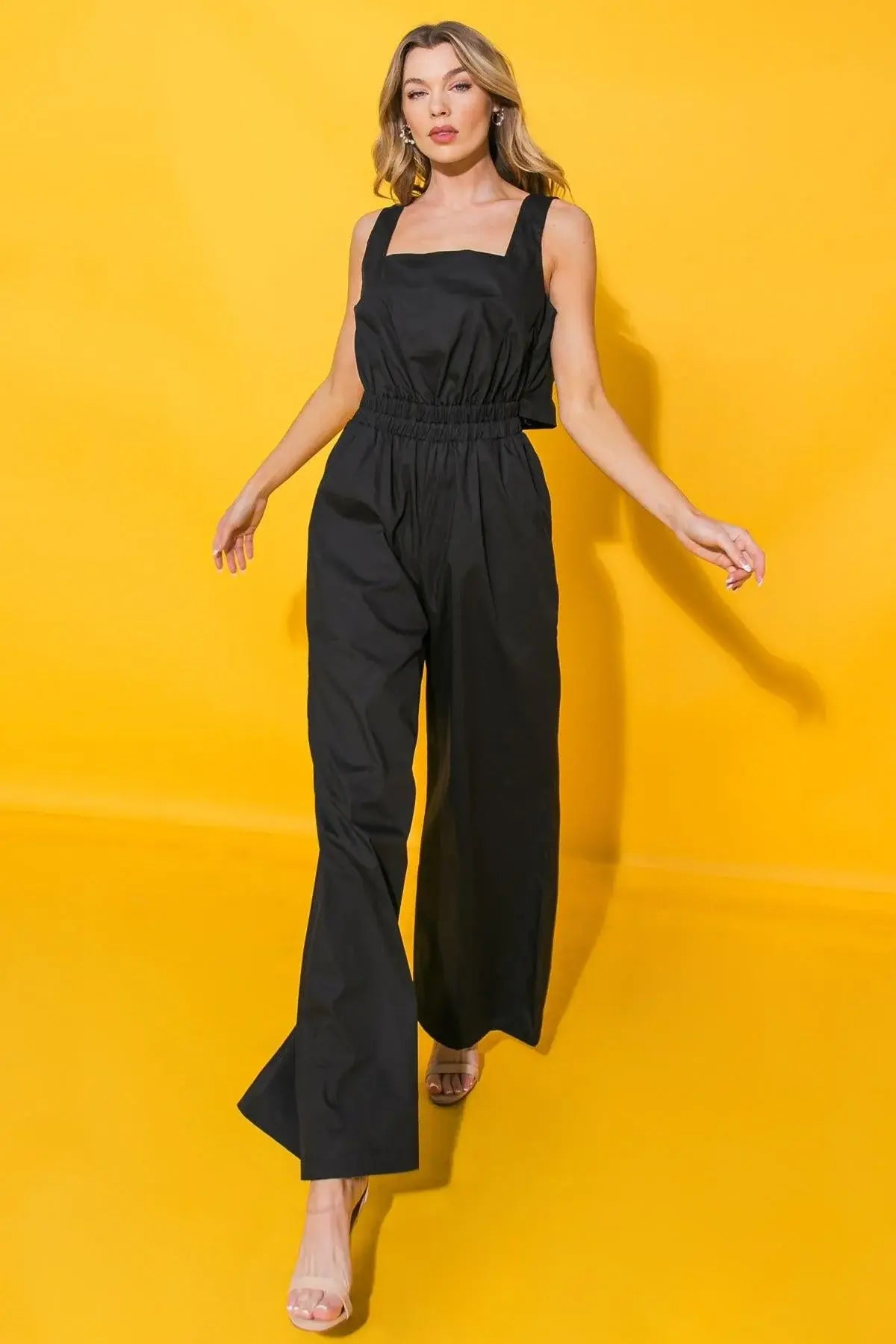 LIFE WITH YOU POPLIN JUMPSUIT - Flying Tomato - Flyclothing LLC