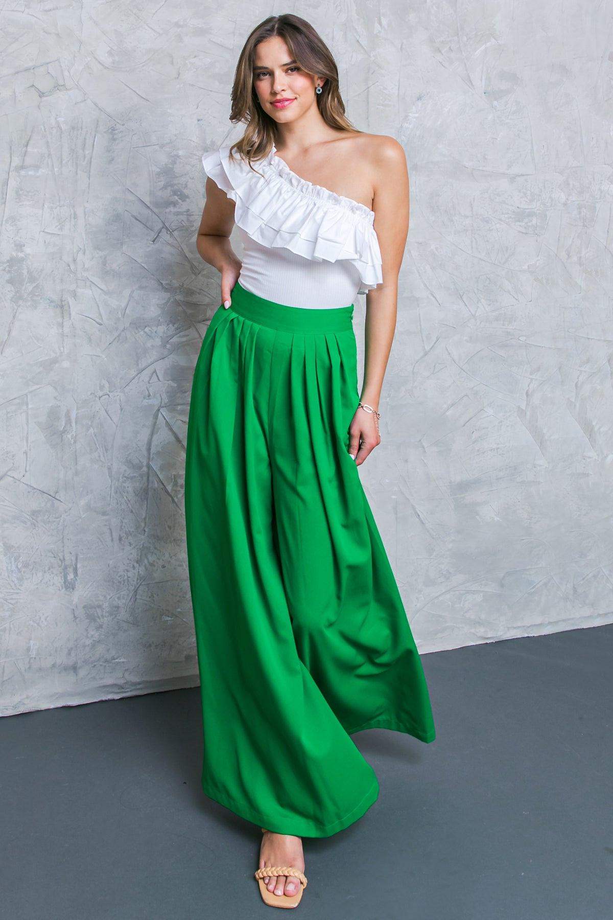 AT THE WISHING WELL WOVEN PANTS - Flying Tomato - Flyclothing LLC