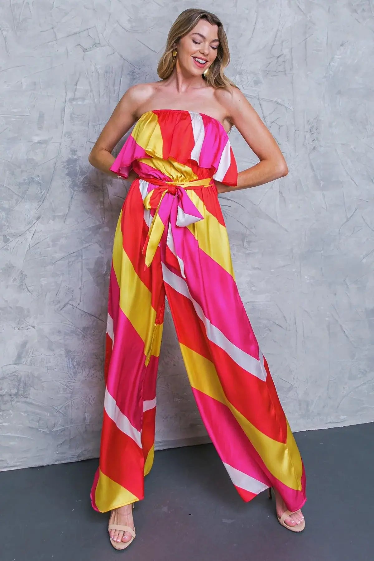 BROADWALK DREAM WOVEN JUMPSUIT - Flying Tomato - Flyclothing LLC