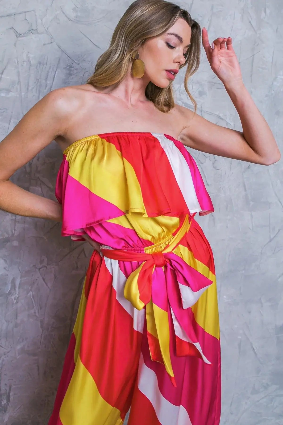 BROADWALK DREAM WOVEN JUMPSUIT - Flying Tomato - Flyclothing LLC