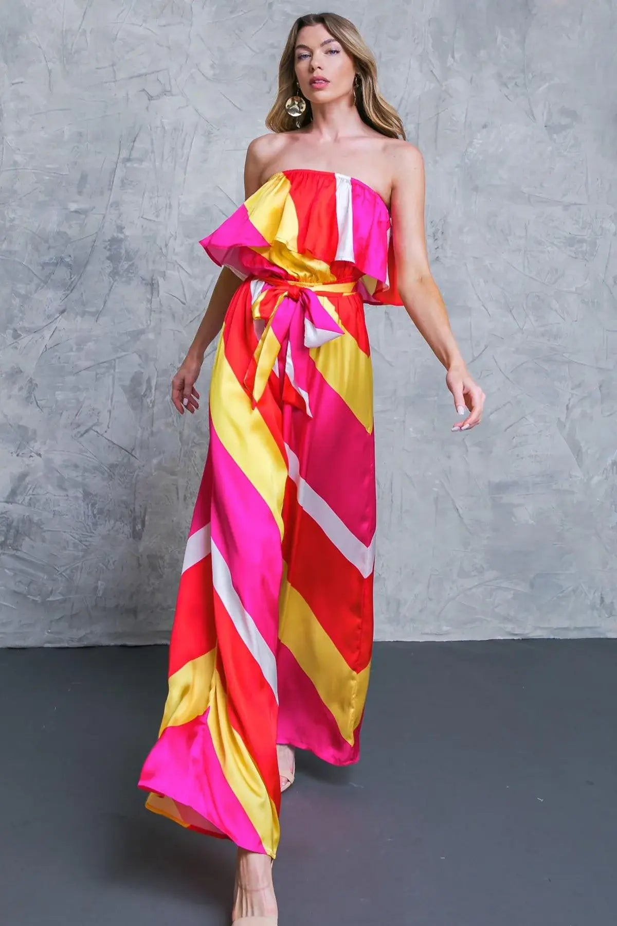 BROADWALK DREAM WOVEN JUMPSUIT - Flying Tomato - Flyclothing LLC