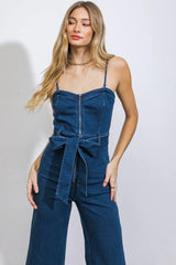 DRIFT AWAY DENIM JUMPSUIT - Flying Tomato - Flyclothing LLC