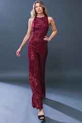DIVINE WANDERINGS SEQUIN JUMPSUIT - Flying Tomato - Flyclothing LLC