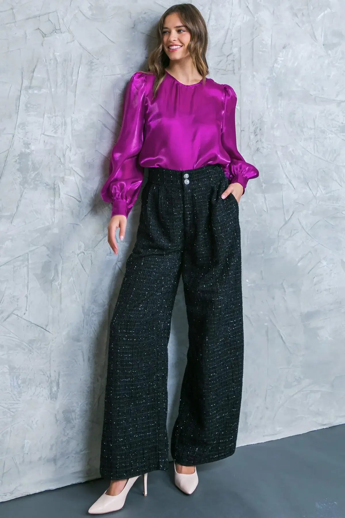 ALWAYS PRAISEWORTHY TWEED PANTS - Flying Tomato - Flyclothing LLC