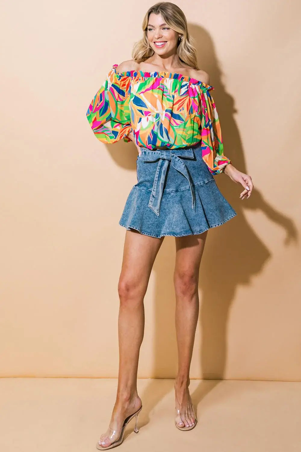 NOTHING TO FEAR DENIM SKORT - Flying Tomato - Flyclothing LLC