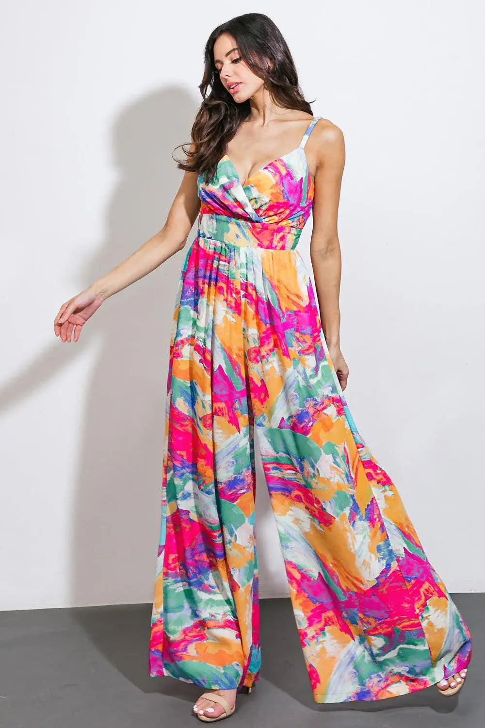 WANDERING AROUND WOVEN JUMPSUIT - Flying Tomato - Flyclothing LLC
