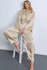 POWERFUL CHARM WOVEN SATIN PANTS - Flying Tomato - Flyclothing LLC
