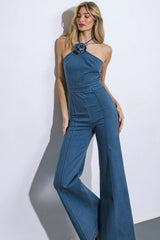 CALL ME LOVELY DENIM JUMPSUIT - Flying Tomato - Flyclothing LLC