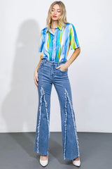 UNDER THE TUSCAN SUN DENIM PANTS - Flying Tomato - Flyclothing LLC