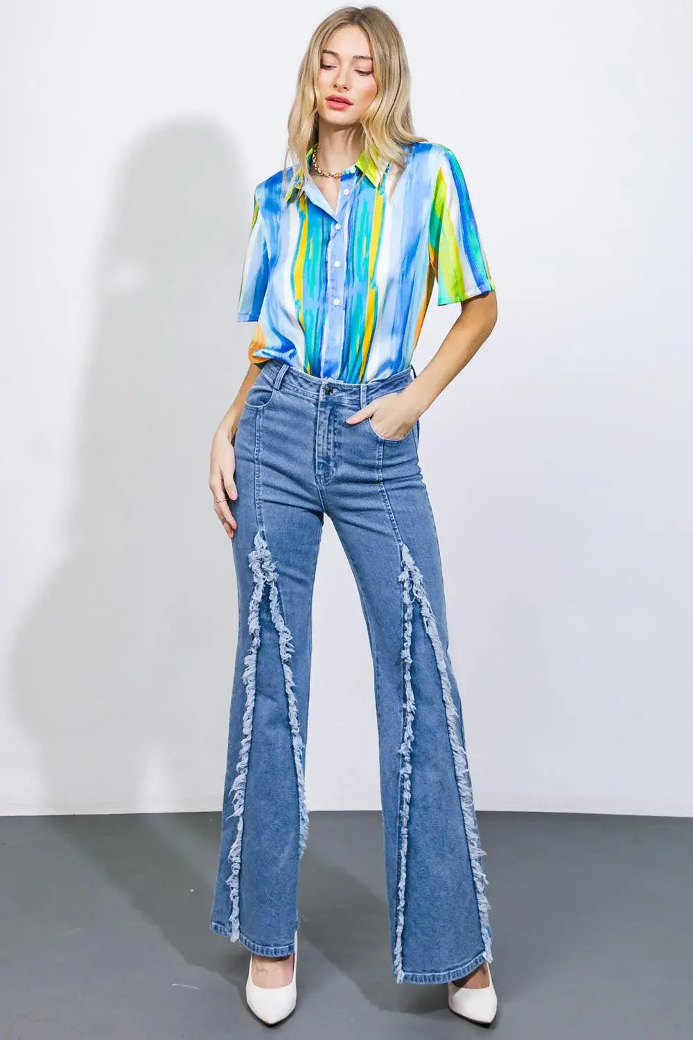 UNDER THE TUSCAN SUN DENIM PANTS - Flying Tomato - Flyclothing LLC