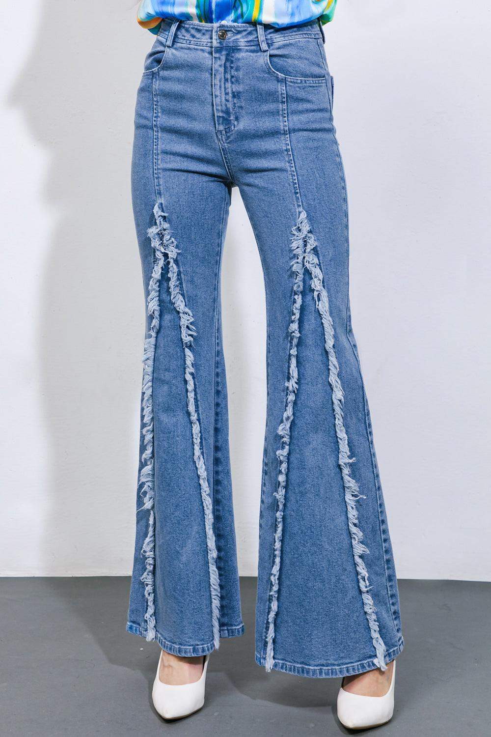 UNDER THE TUSCAN SUN DENIM PANTS - Flying Tomato - Flyclothing LLC