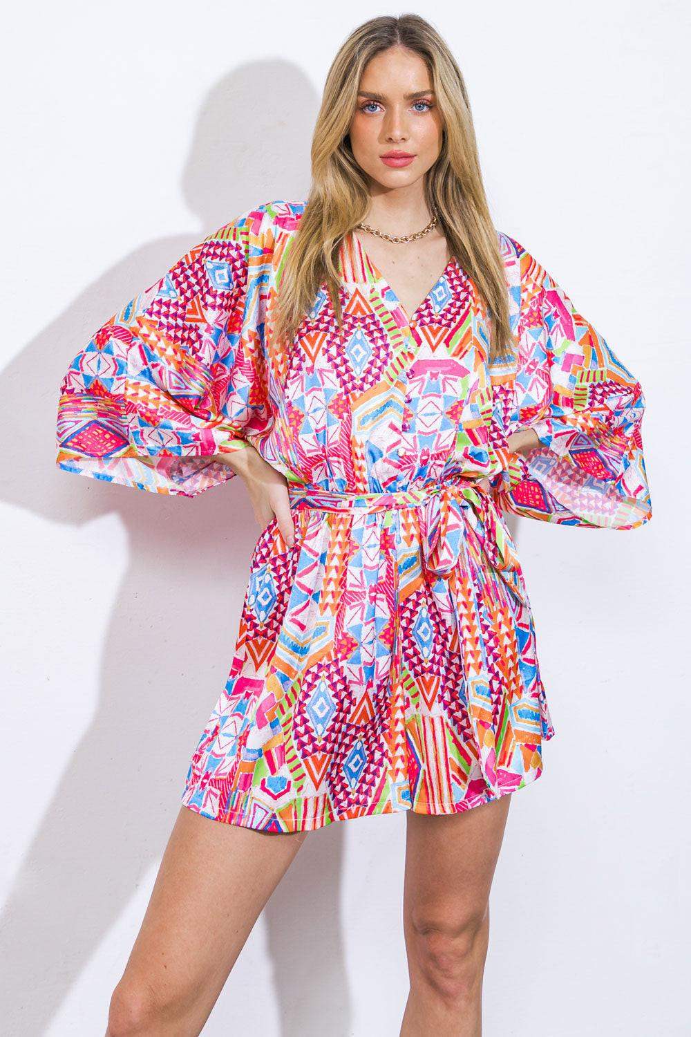 IN THE LEAVES WOVEN ROMPER - Flying Tomato - Flyclothing LLC