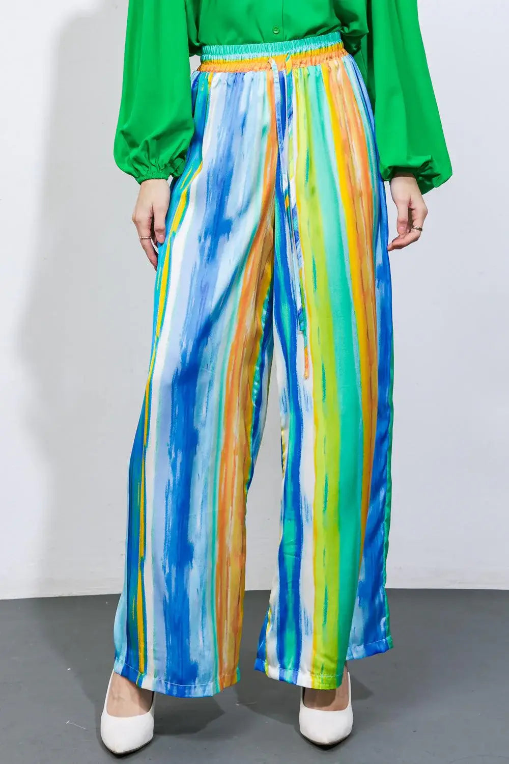 TAKE ME DANCING WOVEN SATIN PANTS - Flying Tomato - Flyclothing LLC