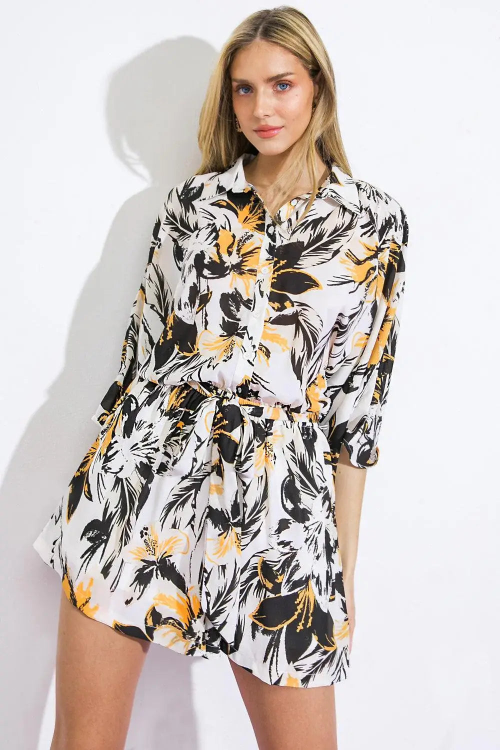 KEEP ON HOPING WOVEN ROMPER - Flying Tomato - Flyclothing LLC