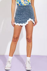 WYNWOOD WALLS DENIM SKORT - Flying Tomato - Flyclothing LLC
