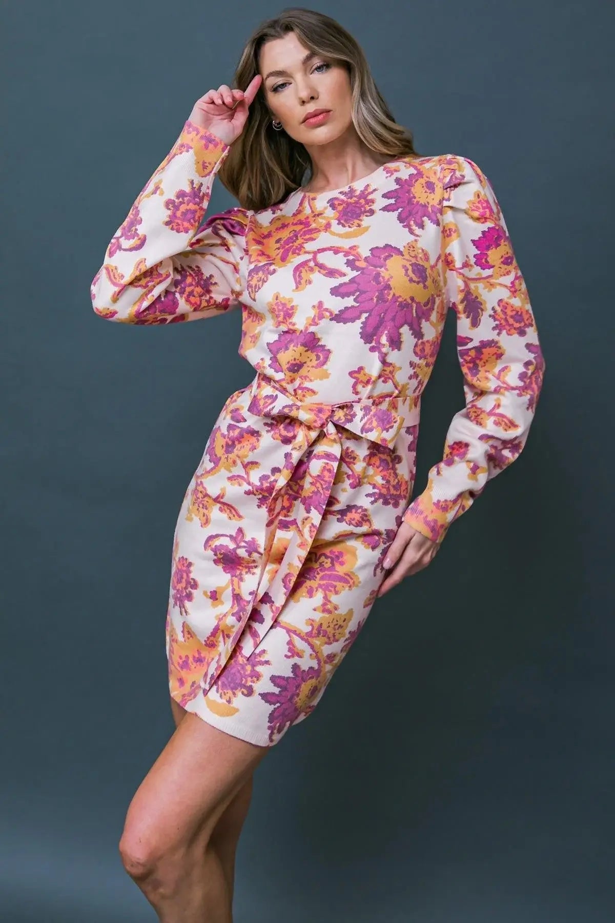 ENJOY THE VIEW SUNSET SWEATER MINI DRESS - Flying Tomato - Flyclothing LLC