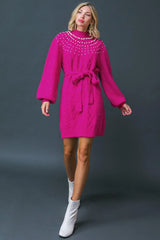 BRING THE VIBES SWEATER MINI DRESS - Flying Tomato - Flyclothing LLC