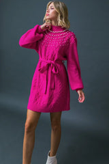 BRING THE VIBES SWEATER MINI DRESS - Flying Tomato - Flyclothing LLC