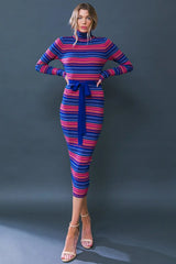 NOTEWORTHY SHINE SWEATER MIDI DRESS - Flying Tomato - Flyclothing LLC