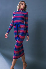 NOTEWORTHY SHINE SWEATER MIDI DRESS - Flying Tomato - Flyclothing LLC