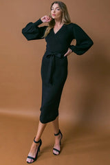 ADORABLE IDEAL SWEATER MIDI DRESS - Flying Tomato - Flyclothing LLC