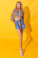 MY HAPPY PLACE WOVEN TOP - Flying Tomato - Flyclothing LLC