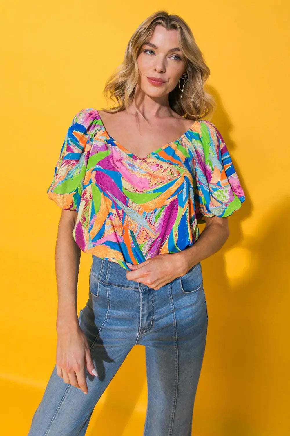 HONESTLY BREATHTAKING WOVEN TOP - Flying Tomato - Flyclothing LLC