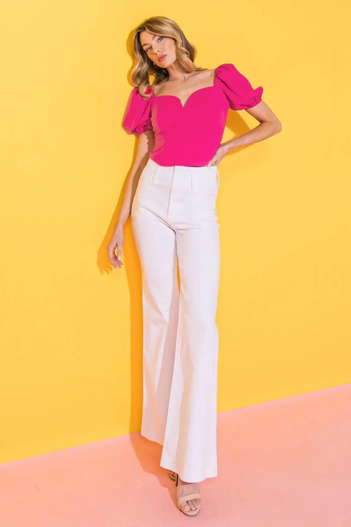 RICH FLEX WOVEN CROP TOP - Flying Tomato - Flyclothing LLC