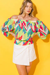 FROSTED UPON WOVEN TOP - Flying Tomato - Flyclothing LLC