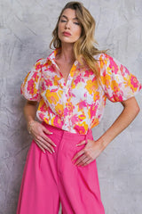 EFFORTLESS OUTLOOK WOVEN TOP - Flying Tomato - Flyclothing LLC