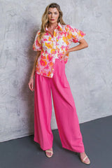 EFFORTLESS OUTLOOK WOVEN TOP - Flying Tomato - Flyclothing LLC