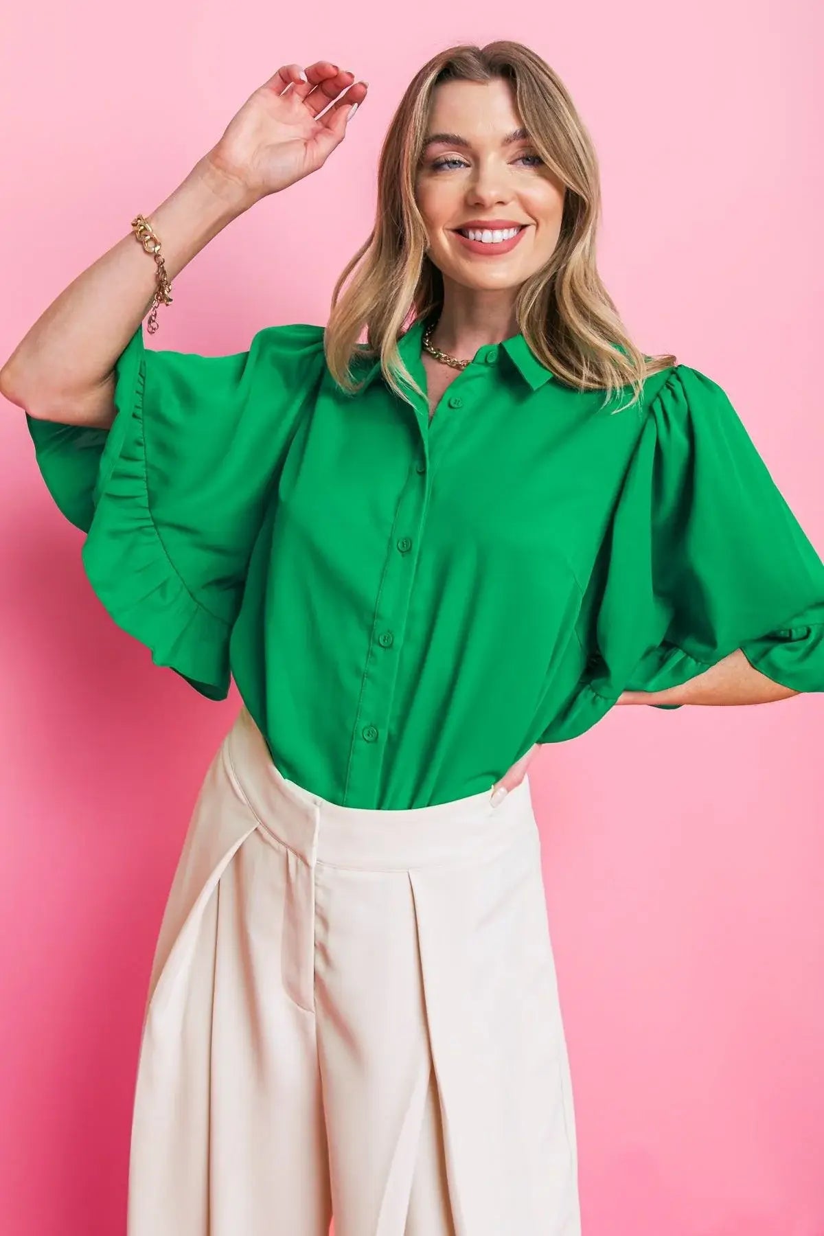 BACK TO BUSINESS WOVEN TOP - Flying Tomato - Flyclothing LLC