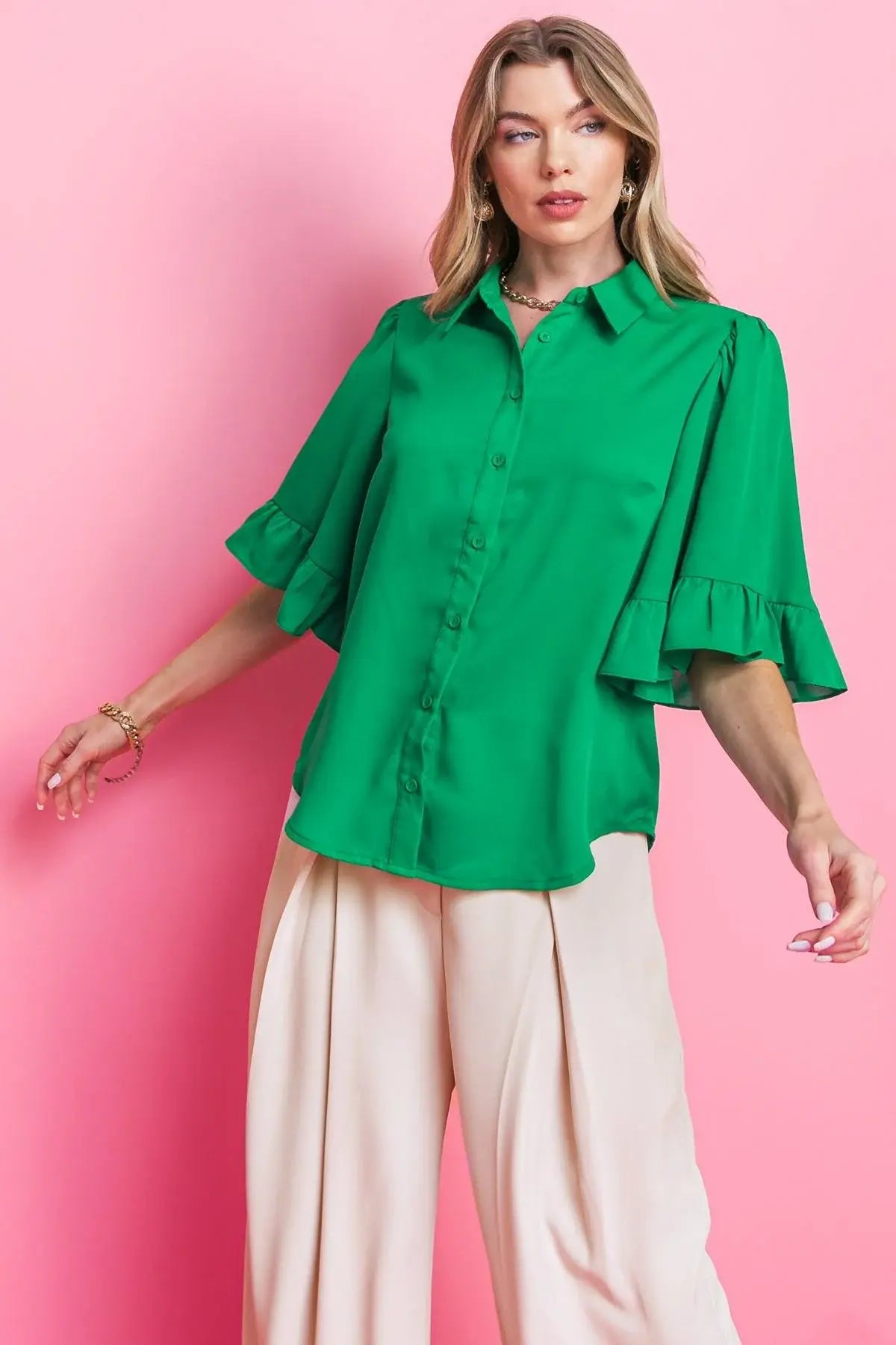 BACK TO BUSINESS WOVEN TOP - Flying Tomato - Flyclothing LLC
