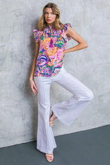 DAYTIME DREAMS WOVEN TOP - Flying Tomato - Flyclothing LLC