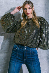 HOPE YOU REMEMBER SEQUIN TOP - Flying Tomato - Flyclothing LLC
