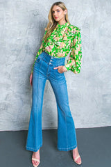 STUCK ON AN ISLAND WOVEN TOP - Flying Tomato - Flyclothing LLC