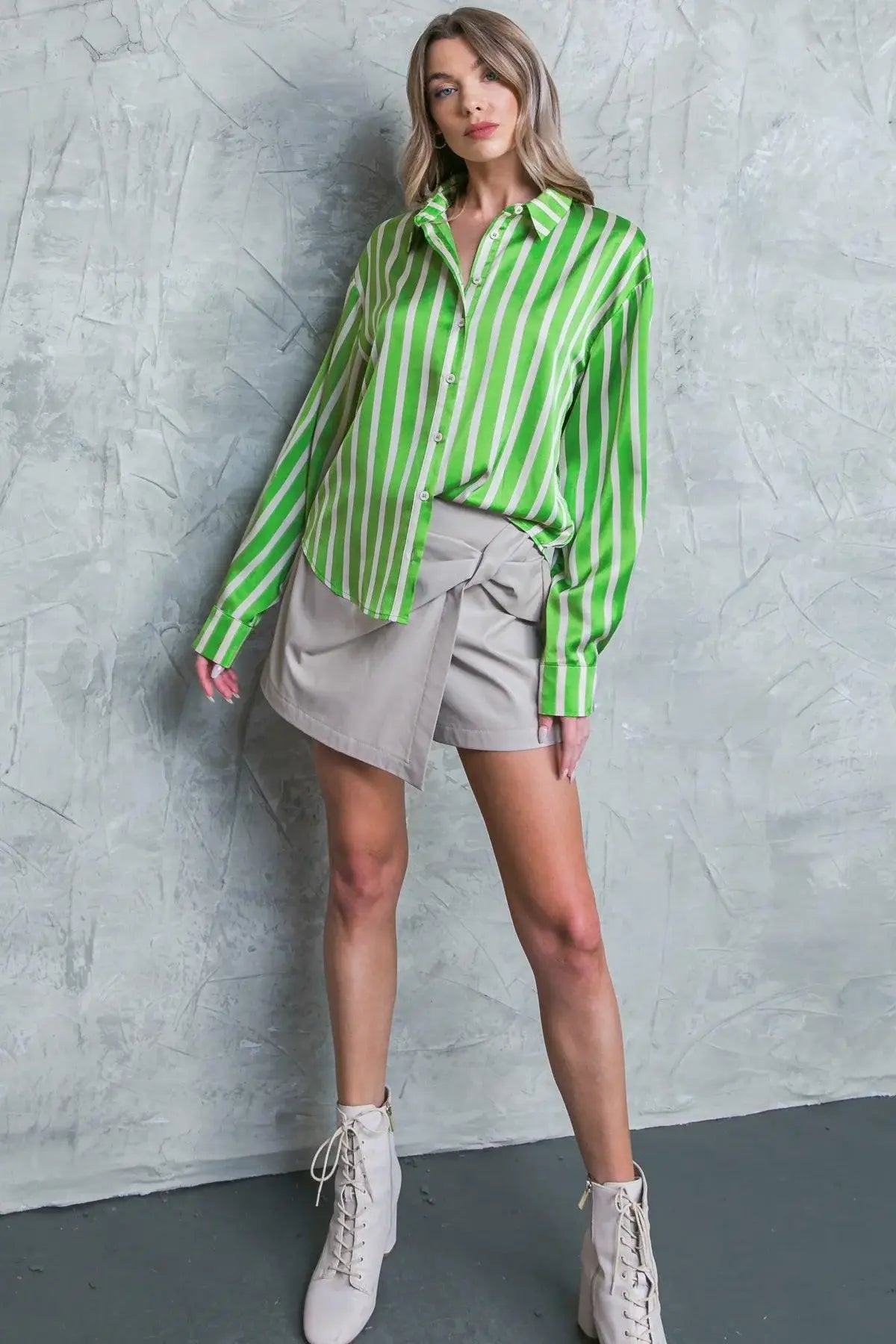 NOTHING TO REGRET SATIN WOVEN TOP - Flying Tomato - Flyclothing LLC